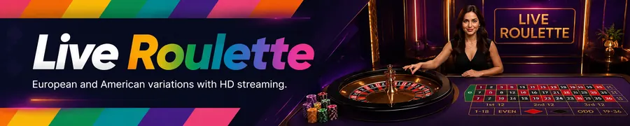 Live Roulette — European and American variations with HD streaming
