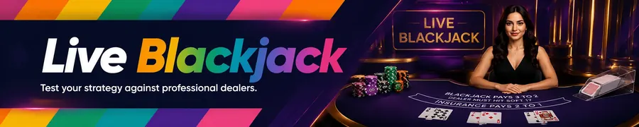Live Blackjack — test your strategy against professional dealers